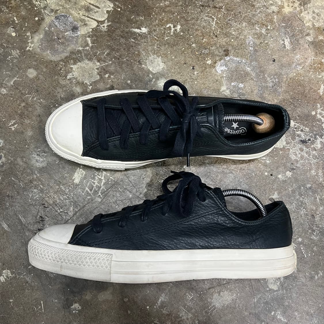 265) 컨버스 로우 올스타 레더 스니커즈 운동화 신발 상품이미지3