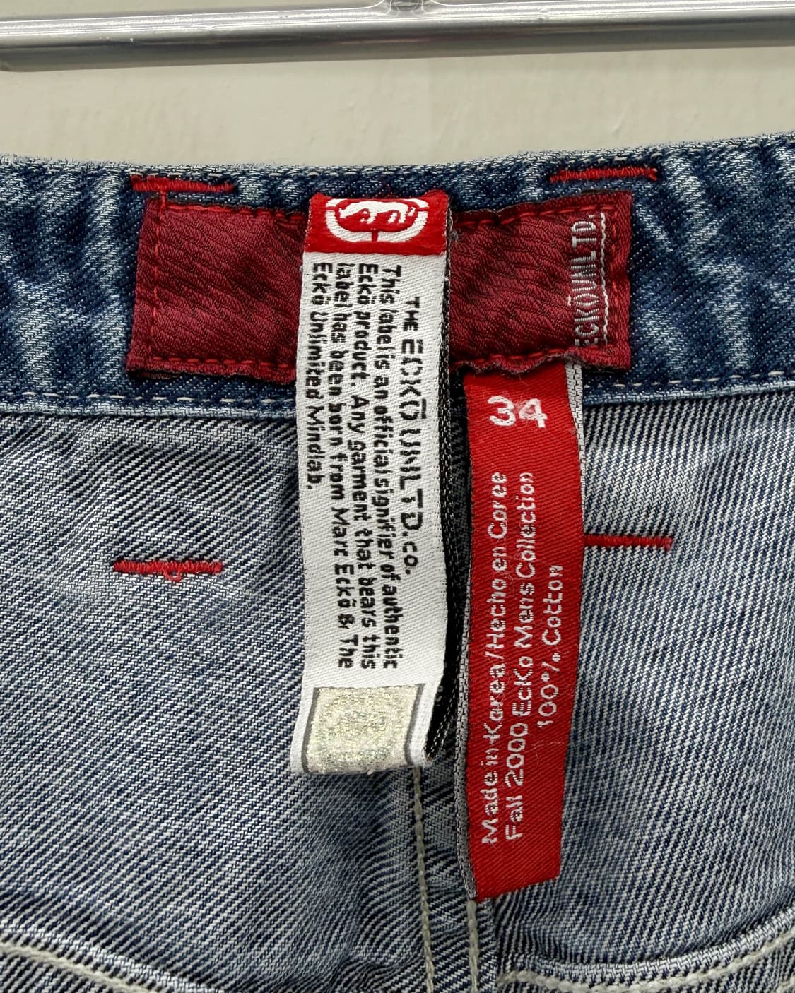 에코 언리미티드 00s 와이드 인디고 데님 팬츠 상품이미지10