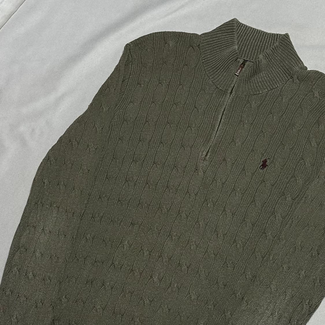 L 폴로랄프로렌 케이블 하프 반집업 니트 상품이미지1