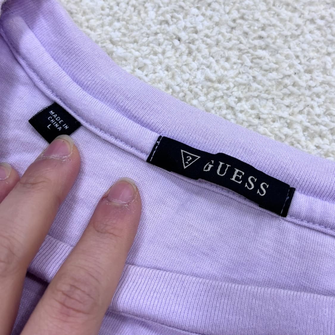 L 게스 남성 무지 반팔 티셔츠 0317E 상품이미지3