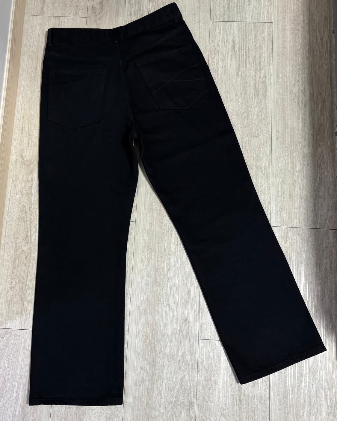 [W30/L30]벨리에 트루 스트레이트 데님 팬츠 원 워시드 블랙 상품이미지4