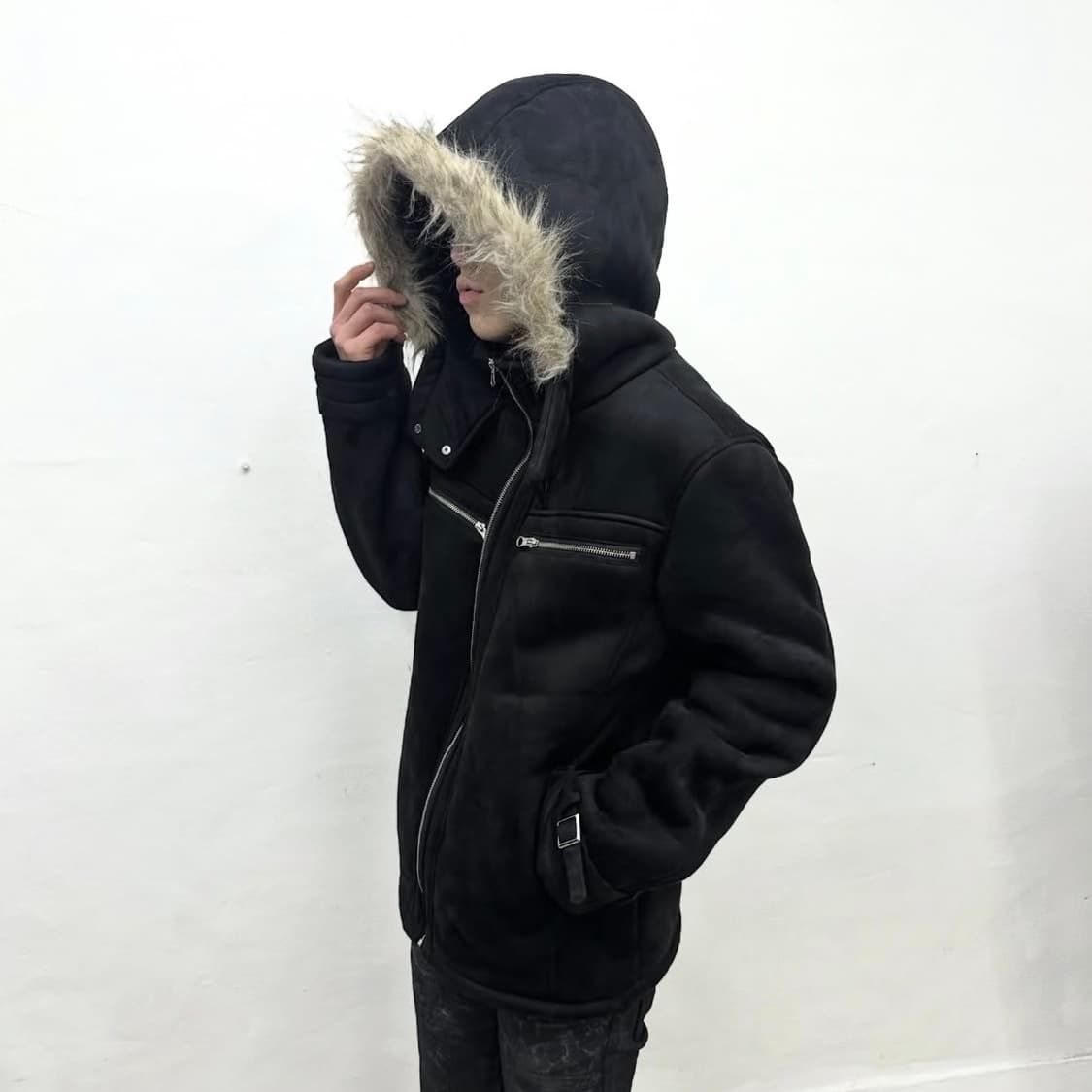 fur mouton hood jacket 상품이미지3