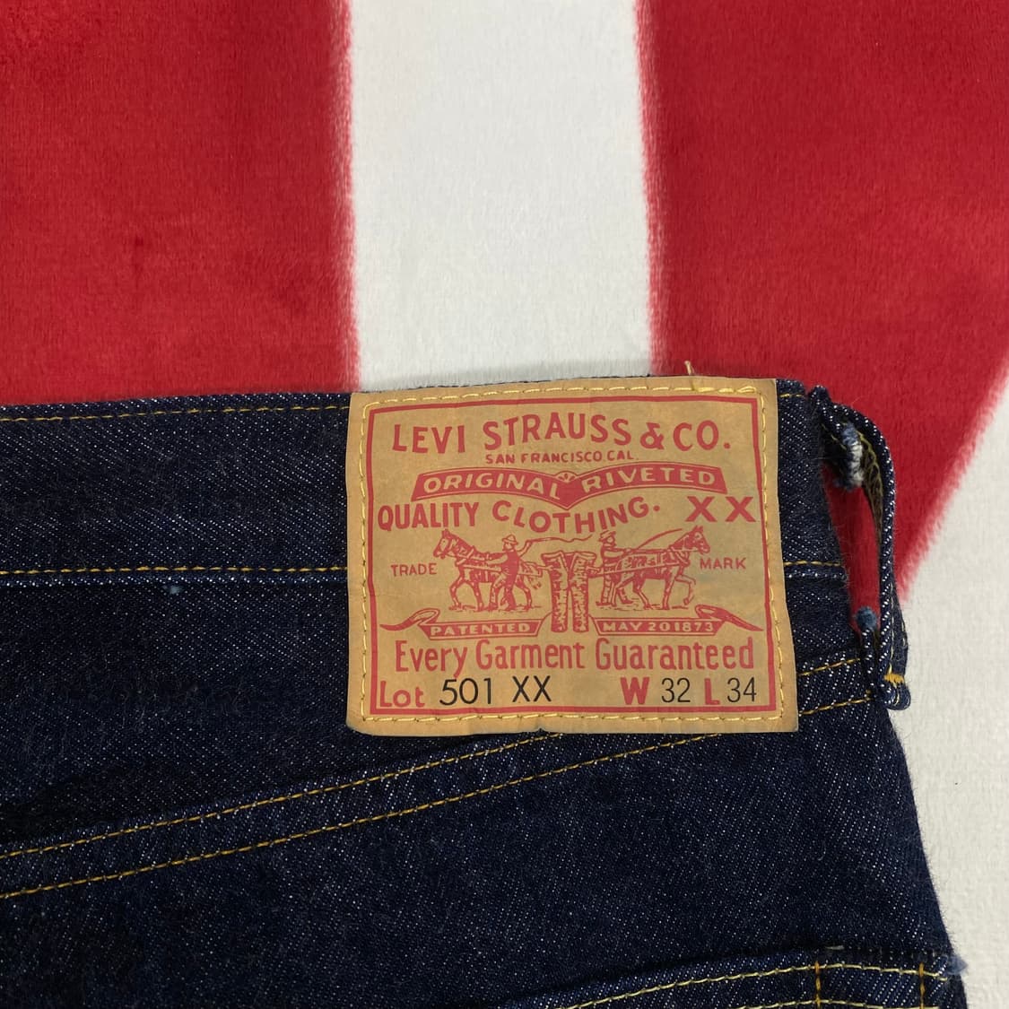 리바이스 LVC 1955 501XX 셀비지 데님팬츠 32 상품이미지9