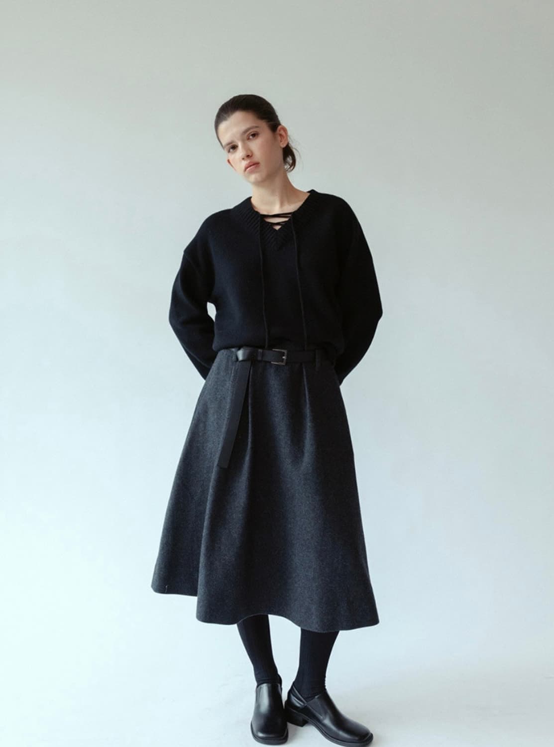 루에브르 Lace up 니트 새상품 상품이미지1