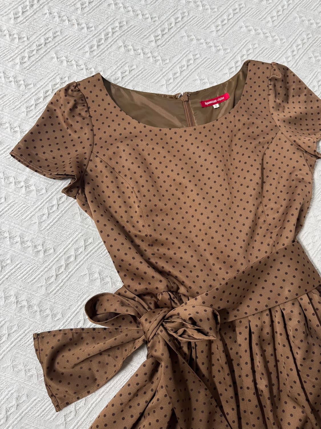 도트 패턴 세미 글로시 원피스 상품이미지2