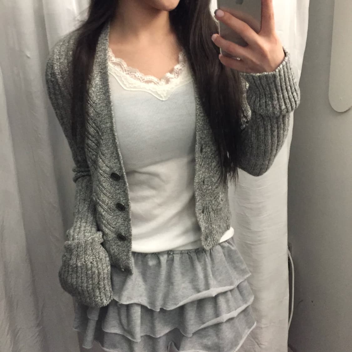 Free People 하구미 갸루 슬림핏 크롭 니트 가디건 상품이미지2