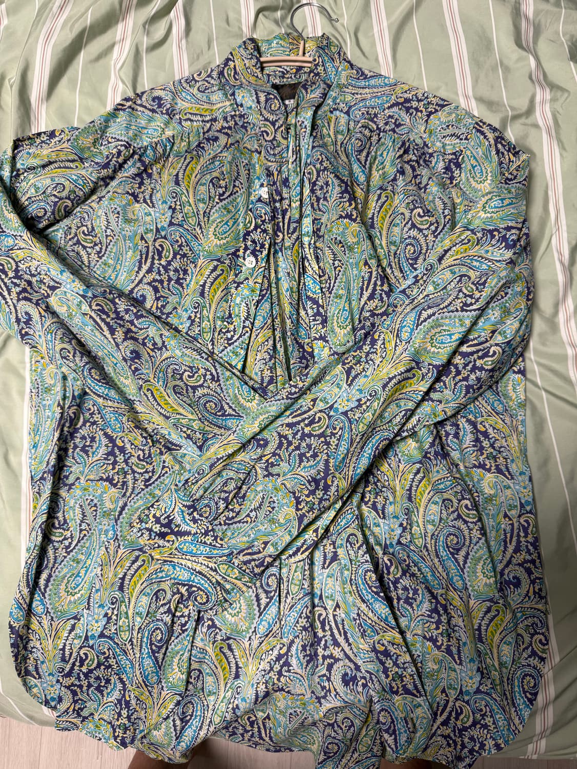 니들스 페이즐리 패턴 리본 셔츠 S (100) 상품이미지1