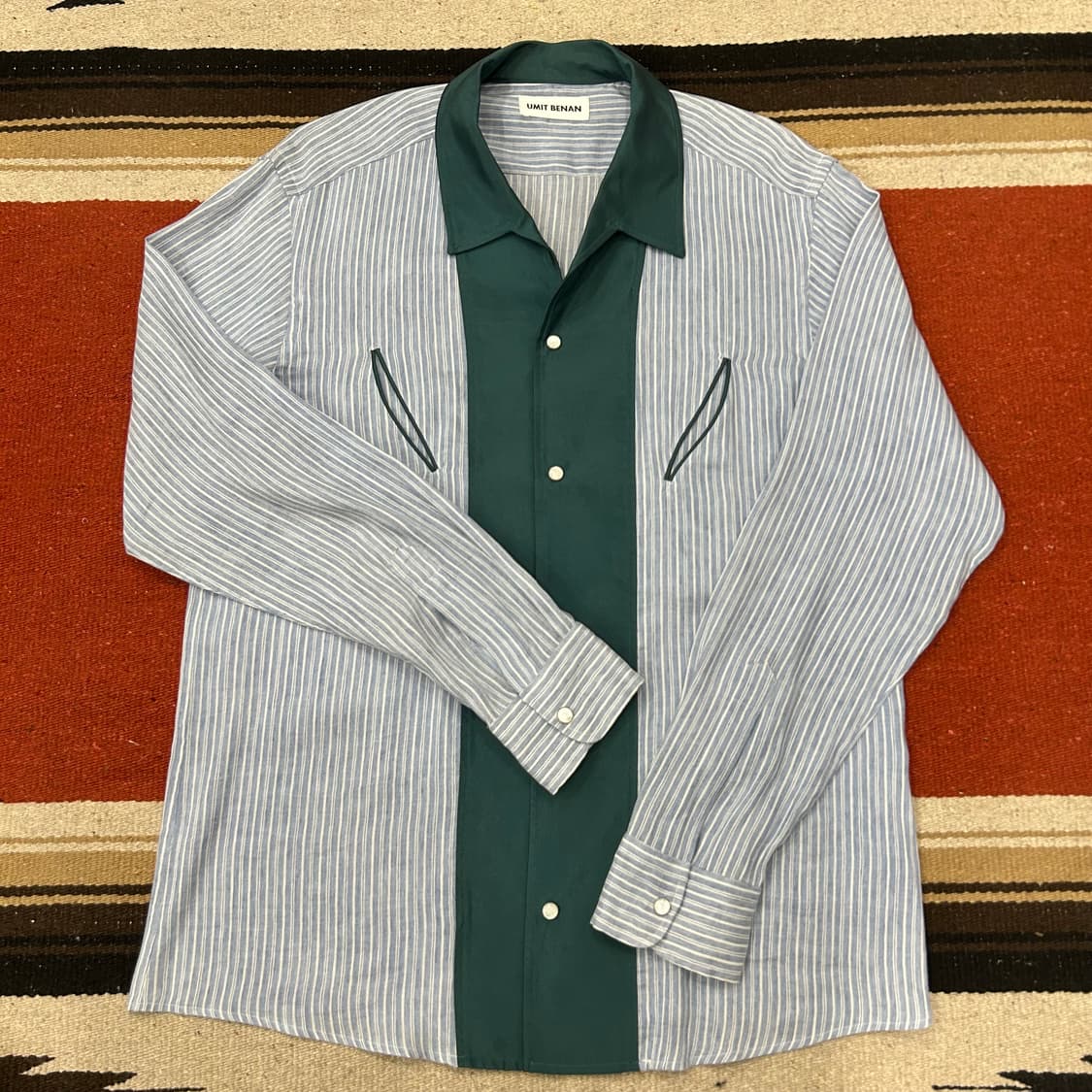 Umit benan 유밋배넌 스트라이프 웨스턴셔츠 상품이미지1