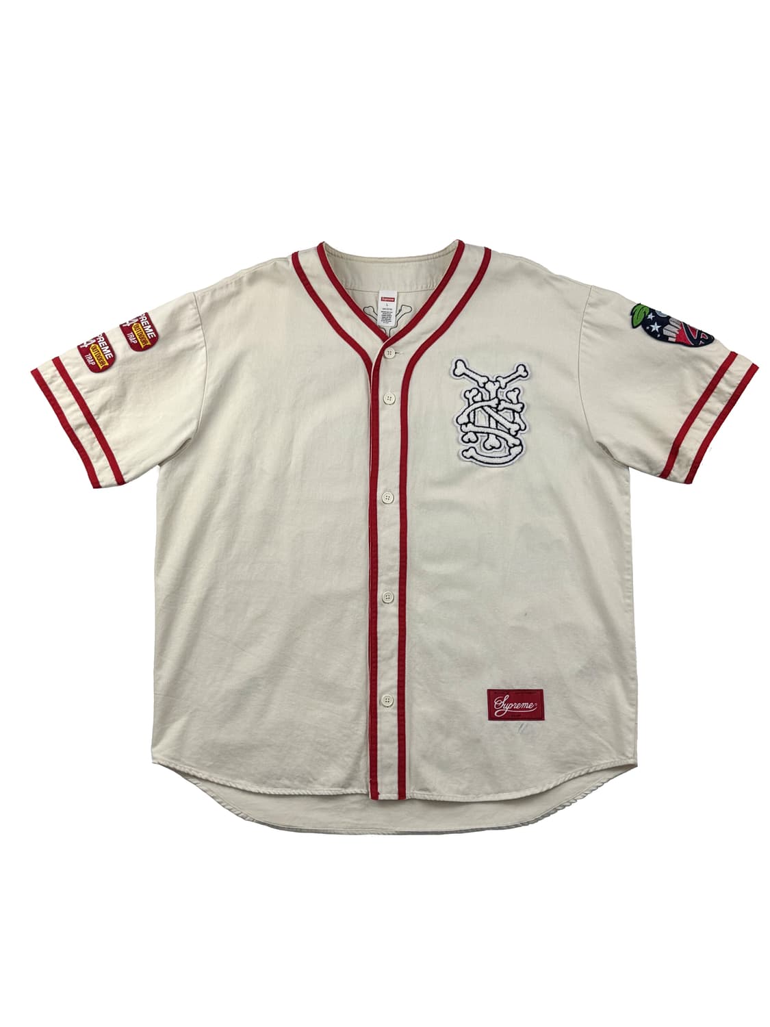 슈프림 패치 데님 베이스볼 저지 네츄럴 상품이미지2
