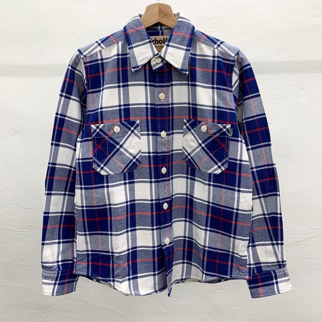 쇼트 웨스턴 체크 포켓 코튼 셔츠 상품이미지1