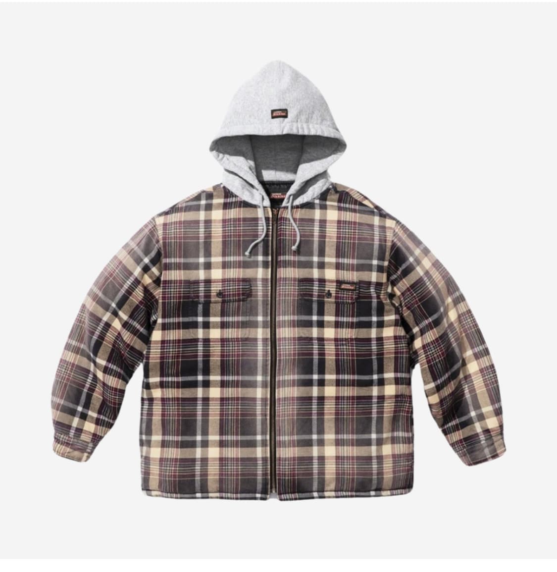 슈프림x디키즈 플레이드 후드집업 (L) 상품이미지1