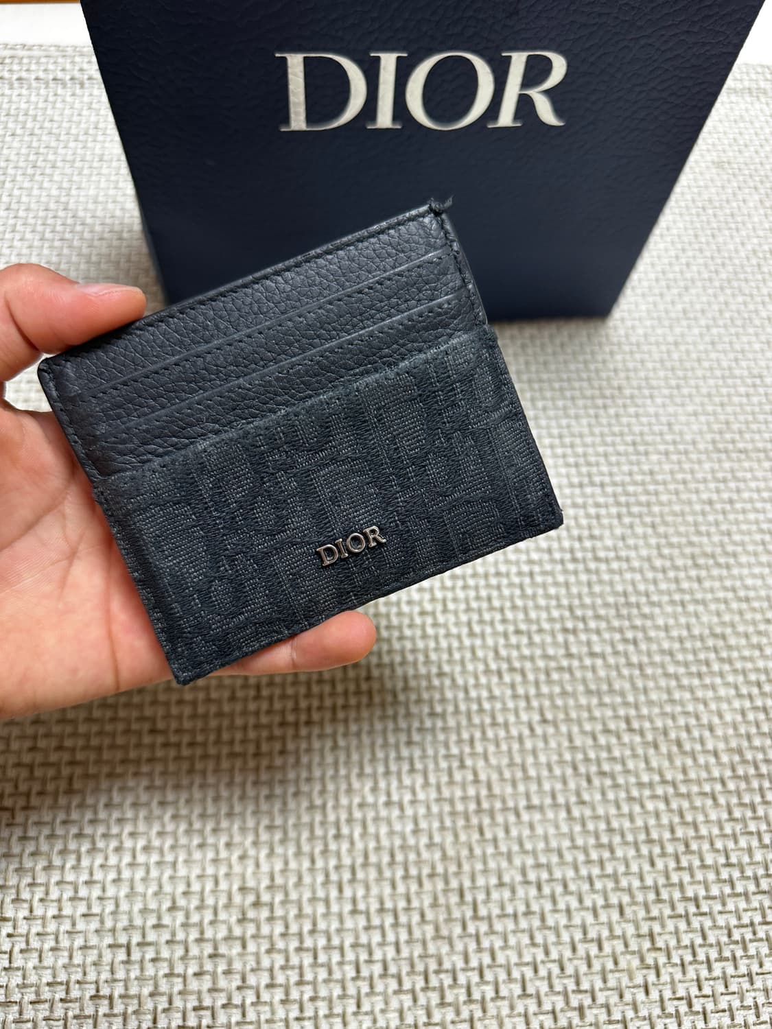 [OS/당일배송] 25ss 디올 오블리크 카드홀더 블랙 상품이미지1