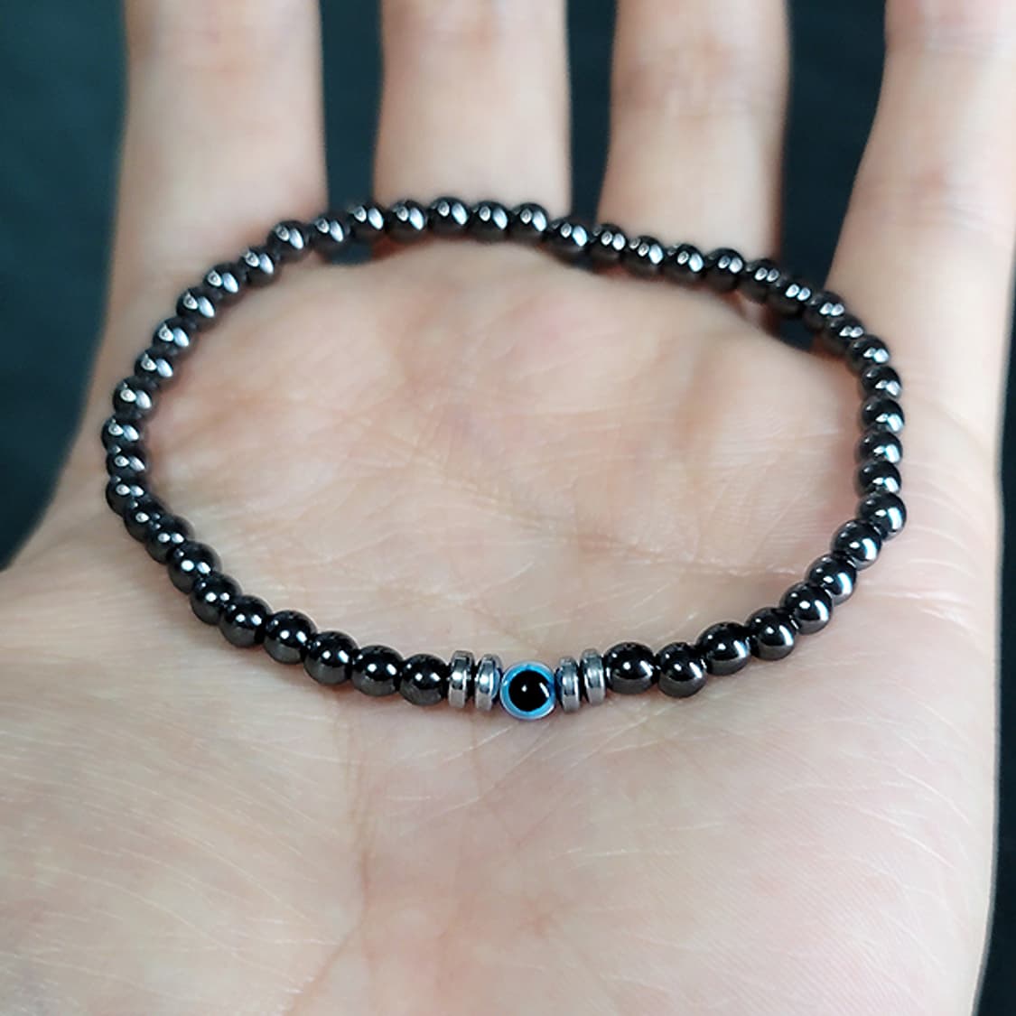 관음의눈 헤마타이트 4mm 남자 빈티지 원석 팔찌 상품이미지4