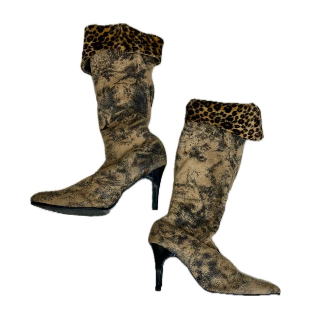 Grunge boots heel 그런지 호피 부츠 힐 상품이미지2