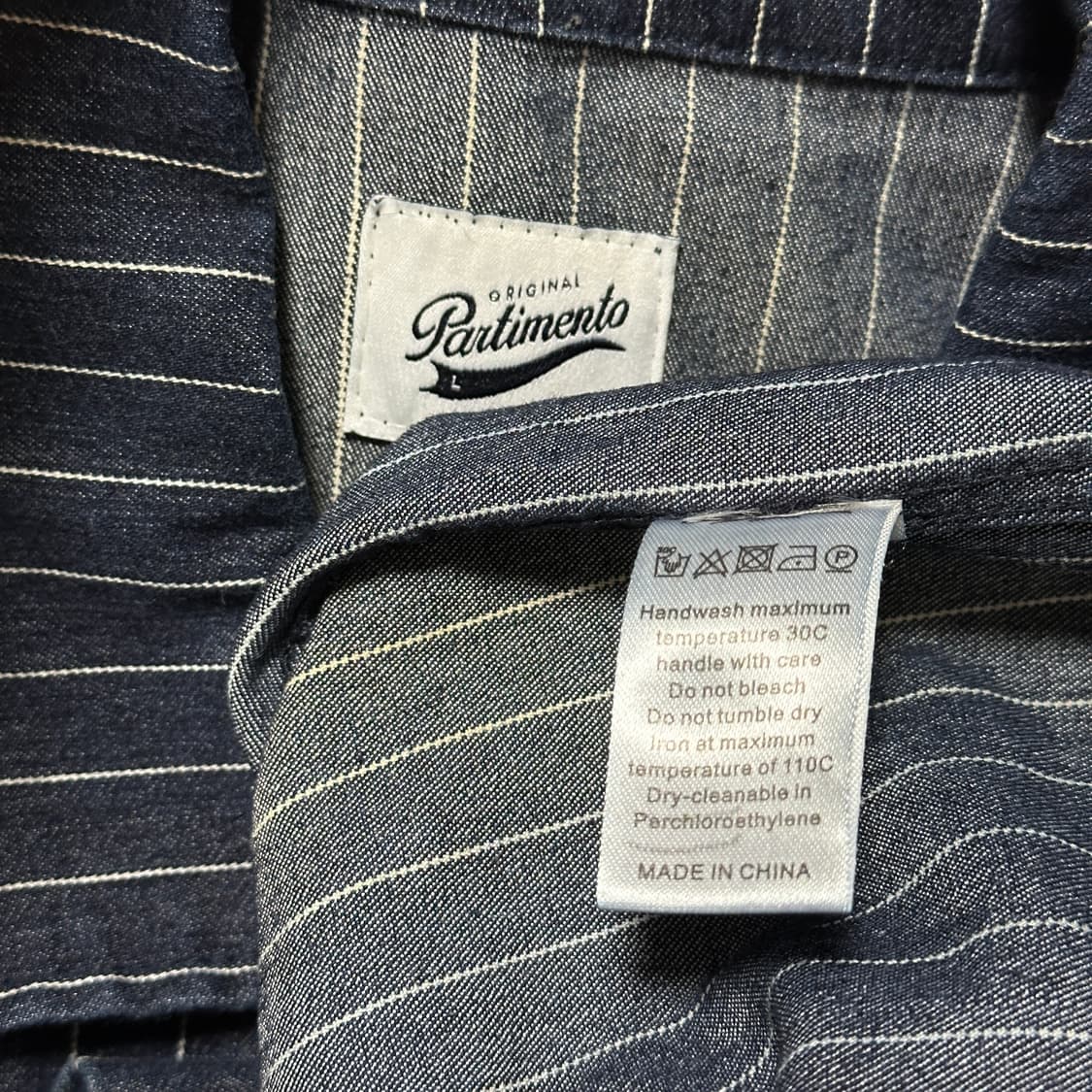 파르티멘토 데님 스트라이프 셔츠 자켓 상품이미지6