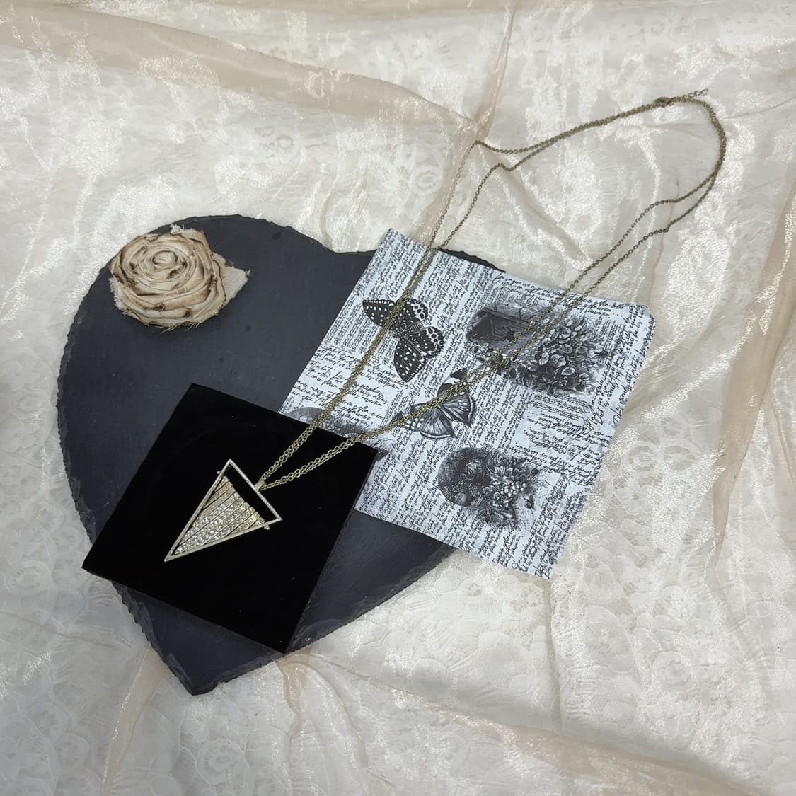 빈티지 해머링 레이어드 목걸이 상품이미지2