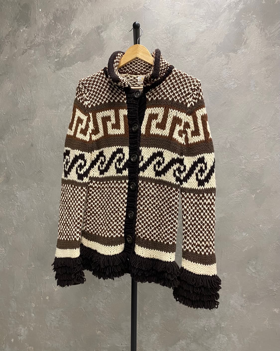 [F] Parcae Japan 빈티지 울 핸드 니트 가디건 상품이미지1