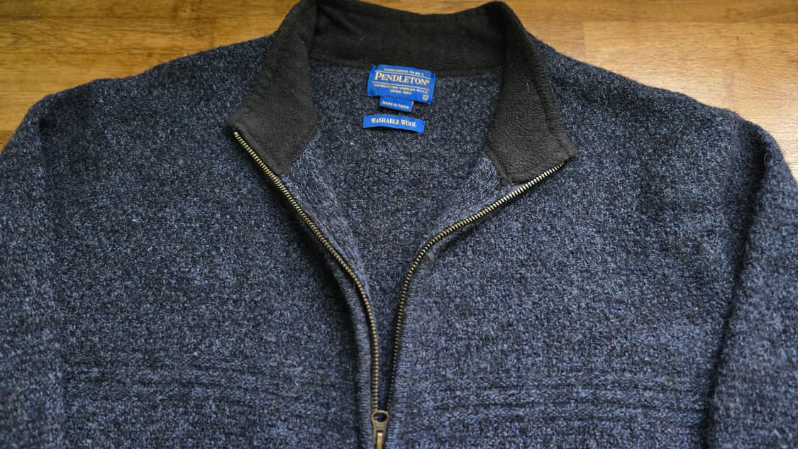 Pendleton 펜들턴 셔틀랜드 울 집업 니트 XL 상품이미지2