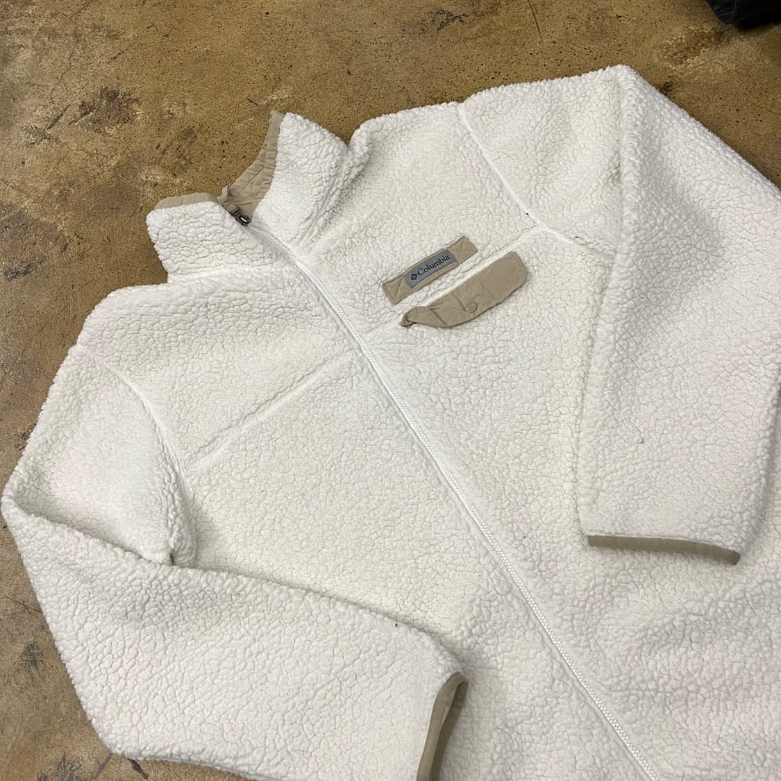 [정품/XXL] 컬럼비아 아이보리 뽀글이 플리스 집업 b18 상품이미지1