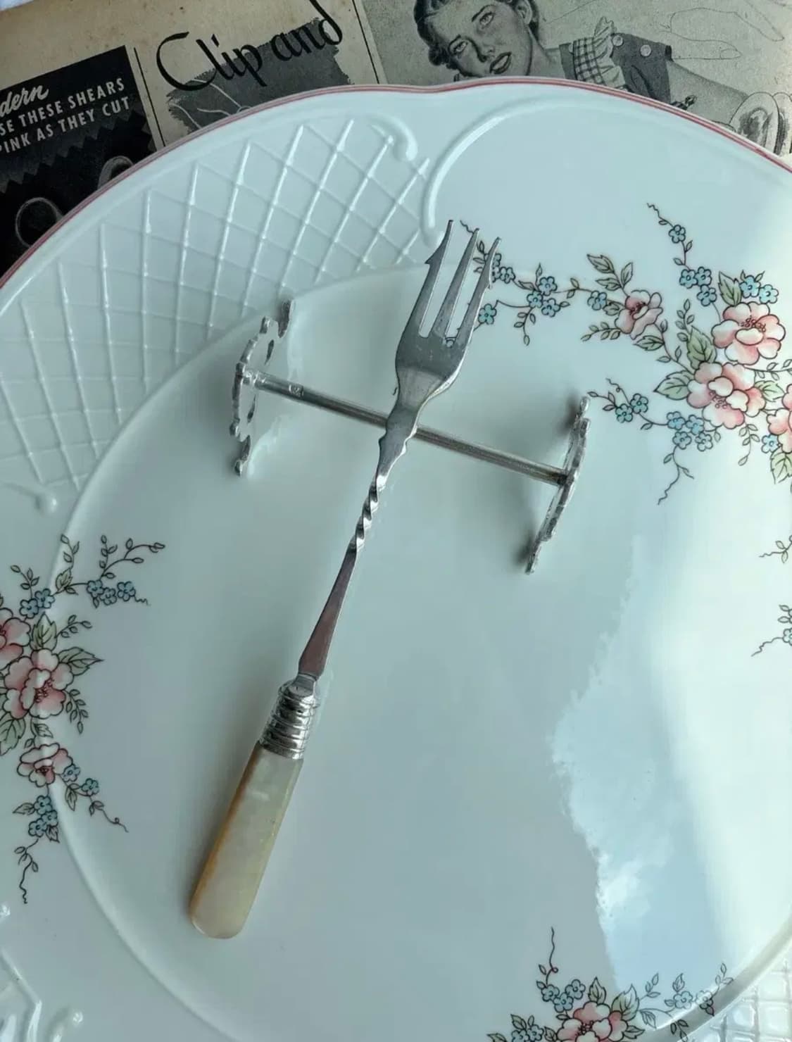 영국 앤틱 실버플레이트 올리브 피클포크 상품이미지1