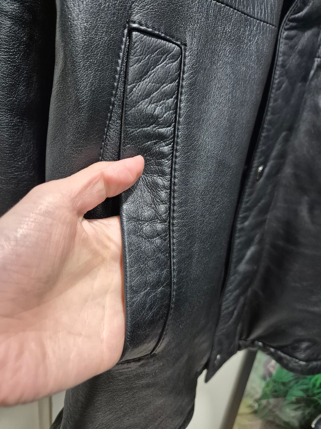(세일)JPN 블랙 양가죽/패딩 점퍼 (양면) 상품이미지5