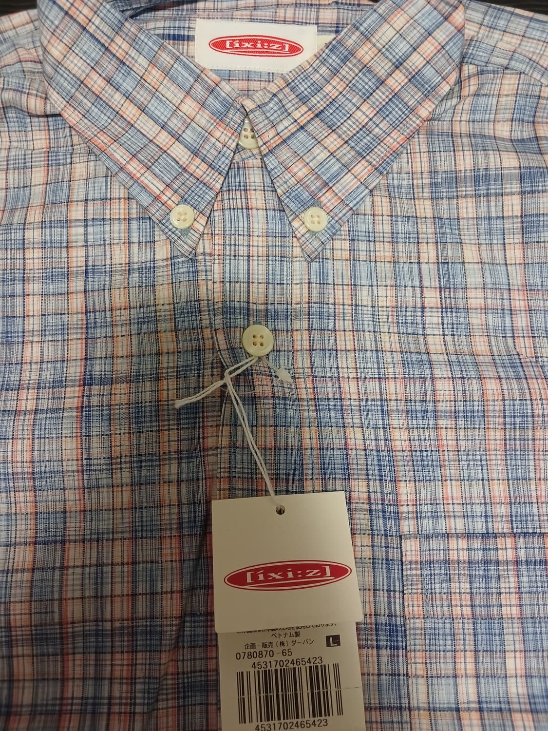 ixiz 체크 반팔 셔츠  상품이미지2