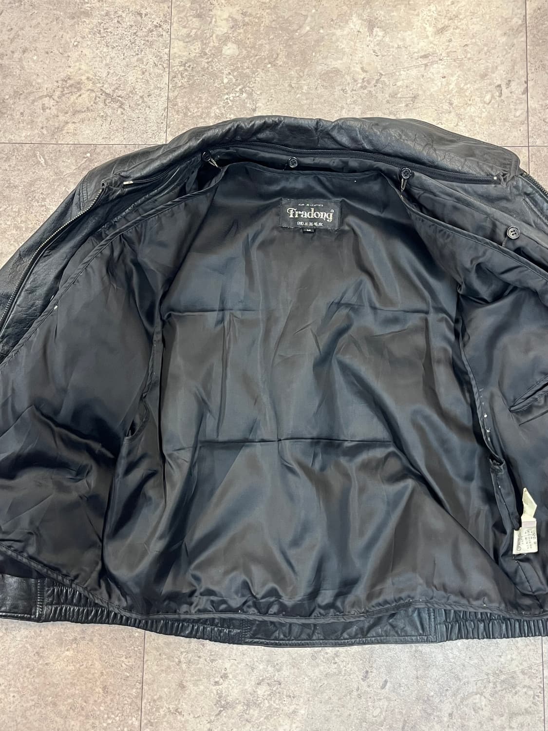 빈티지 소가죽 레더 자켓 블랙 M #csz2035 상품이미지5