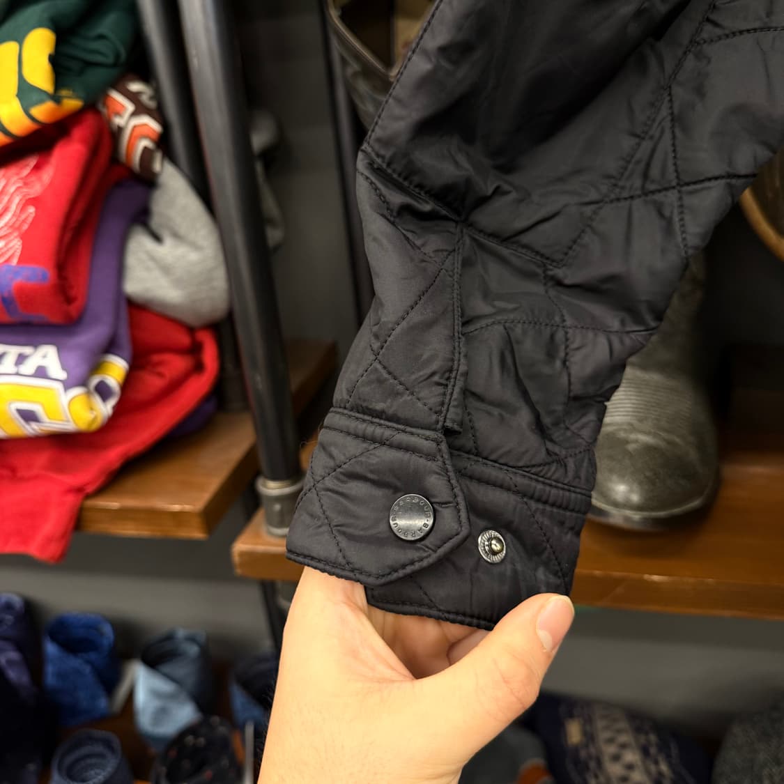 바버 인터네셔널 아리엘 폴라 퀼팅 자켓 상품이미지10