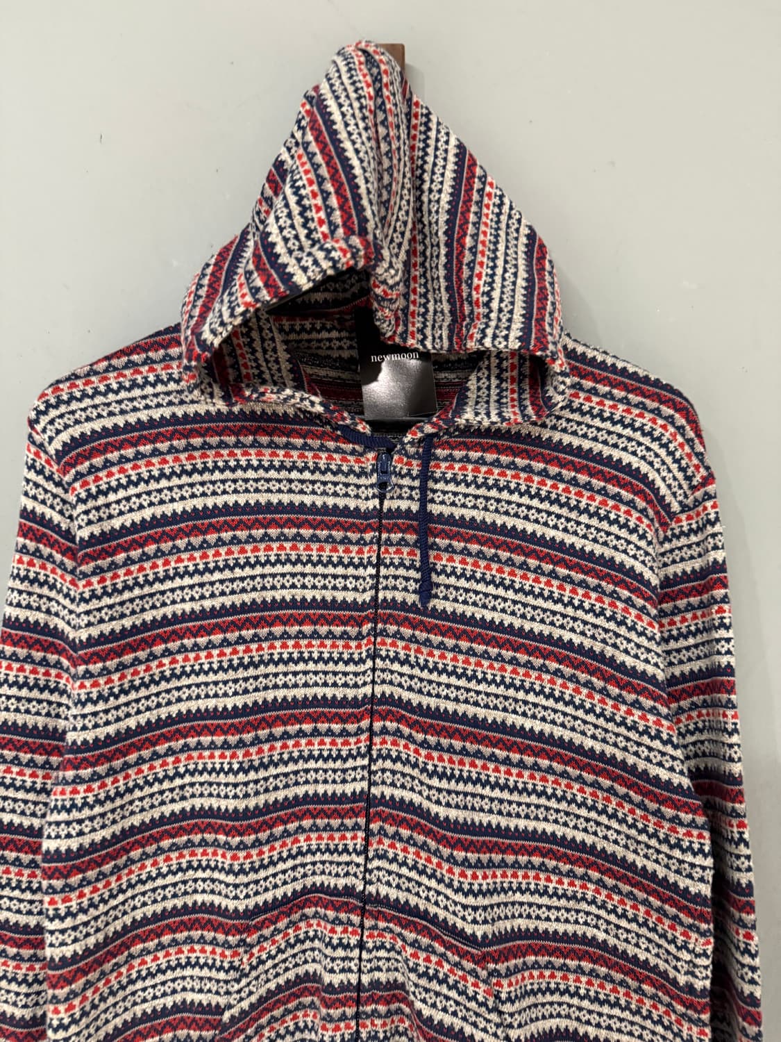 pattern detail hood zip-up 상품이미지4
