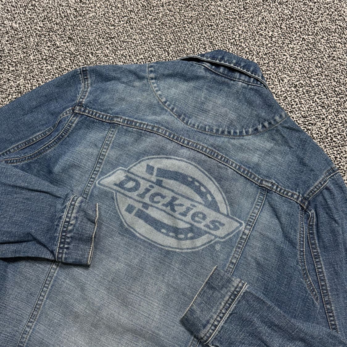Name : 디키즈 USA 90's 후면 빅로고 데님 청자켓 :) 상품이미지5