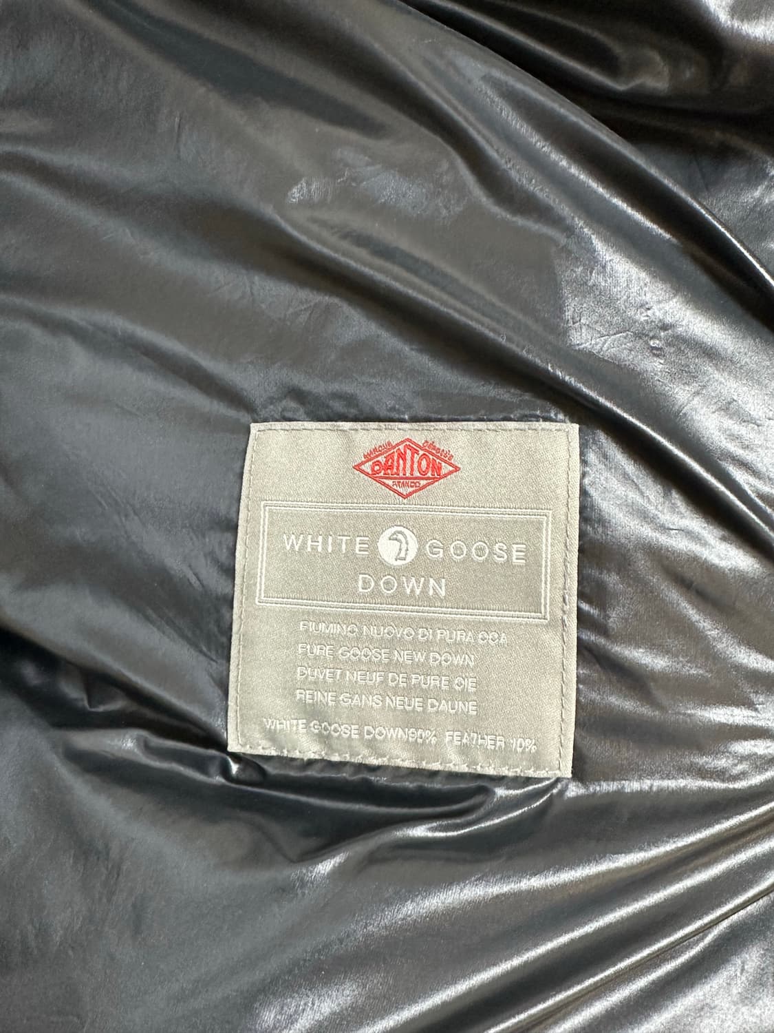 [L] 단톤 화이트 구스 다운 나일론 태프터 후드 다운 패딩 자켓 상품이미지5