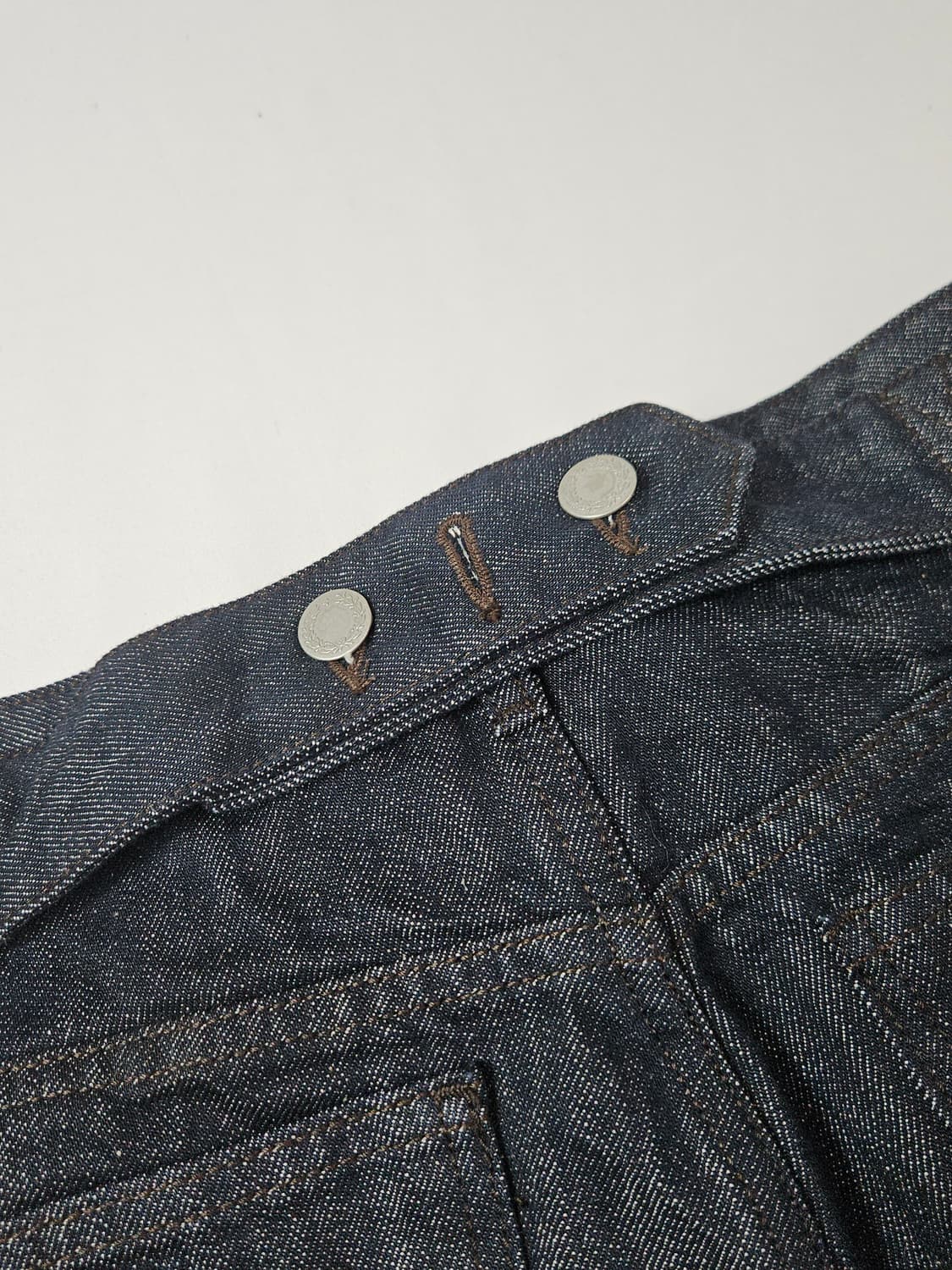 GBH 와이드 데님 인디고 생지 진 팬츠 벨트 S 상품이미지3