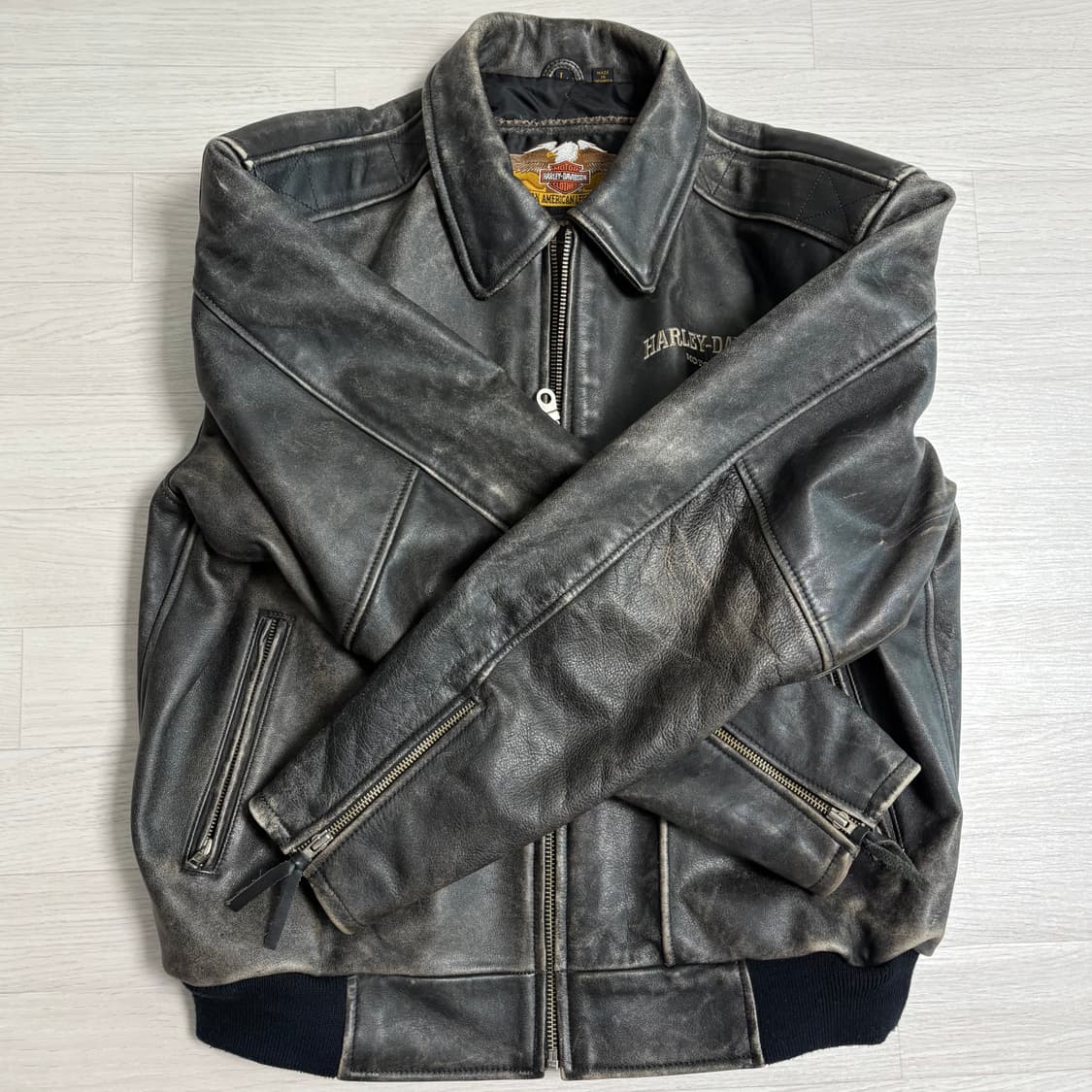90s 할리 데이비슨 레더 자켓 상품이미지7