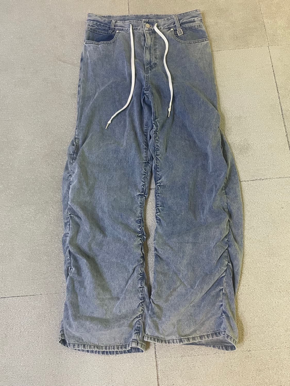 우영미 블루 셔링 팬츠 48 상품이미지1