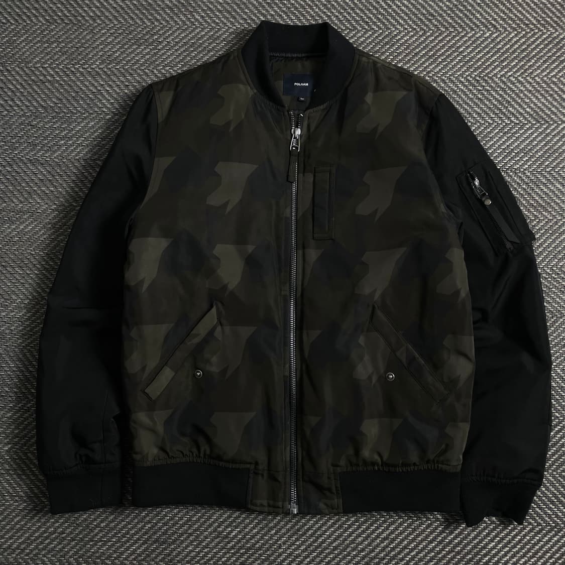 폴햄 퀄팅 누빔 카모 블루종 자켓o 4672 상품이미지1