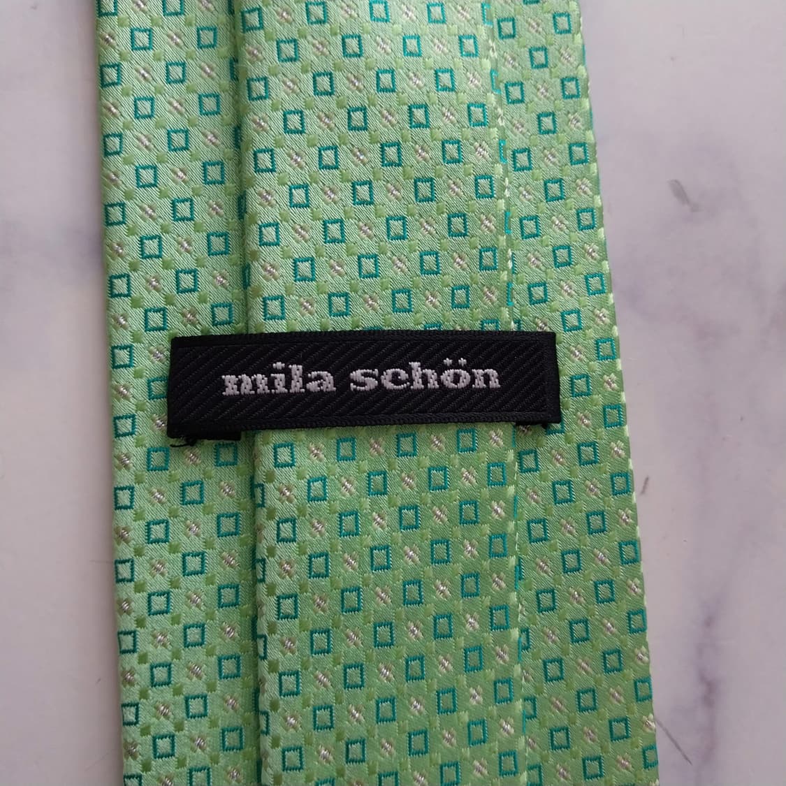 밀라 숀 실크 민트 자카드 패턴 넥타이 8.1cm A+등급 K2226
 상품이미지9