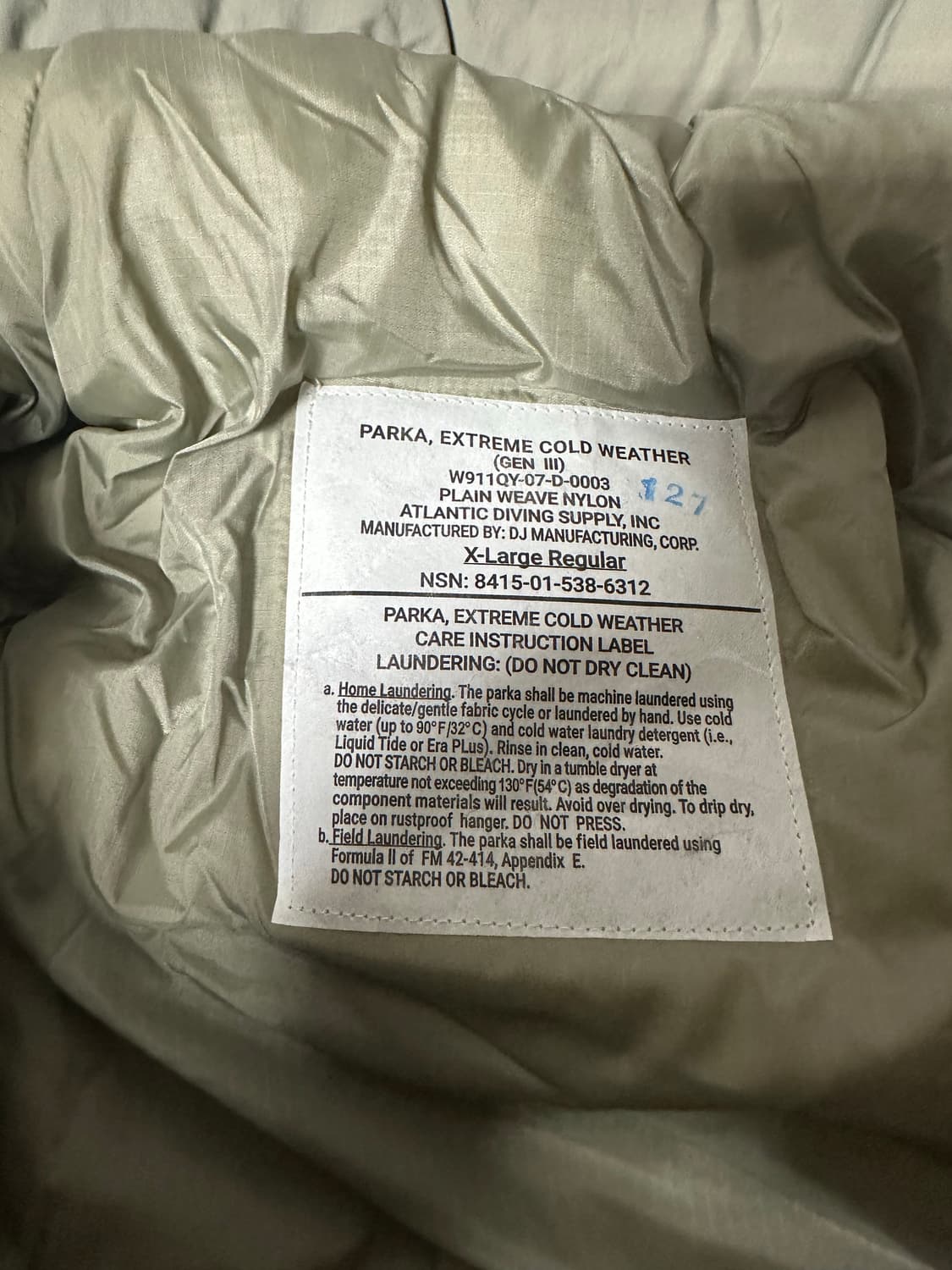 미군 오리지날 프리마로프트 레벨7 ecwcs 상품이미지3