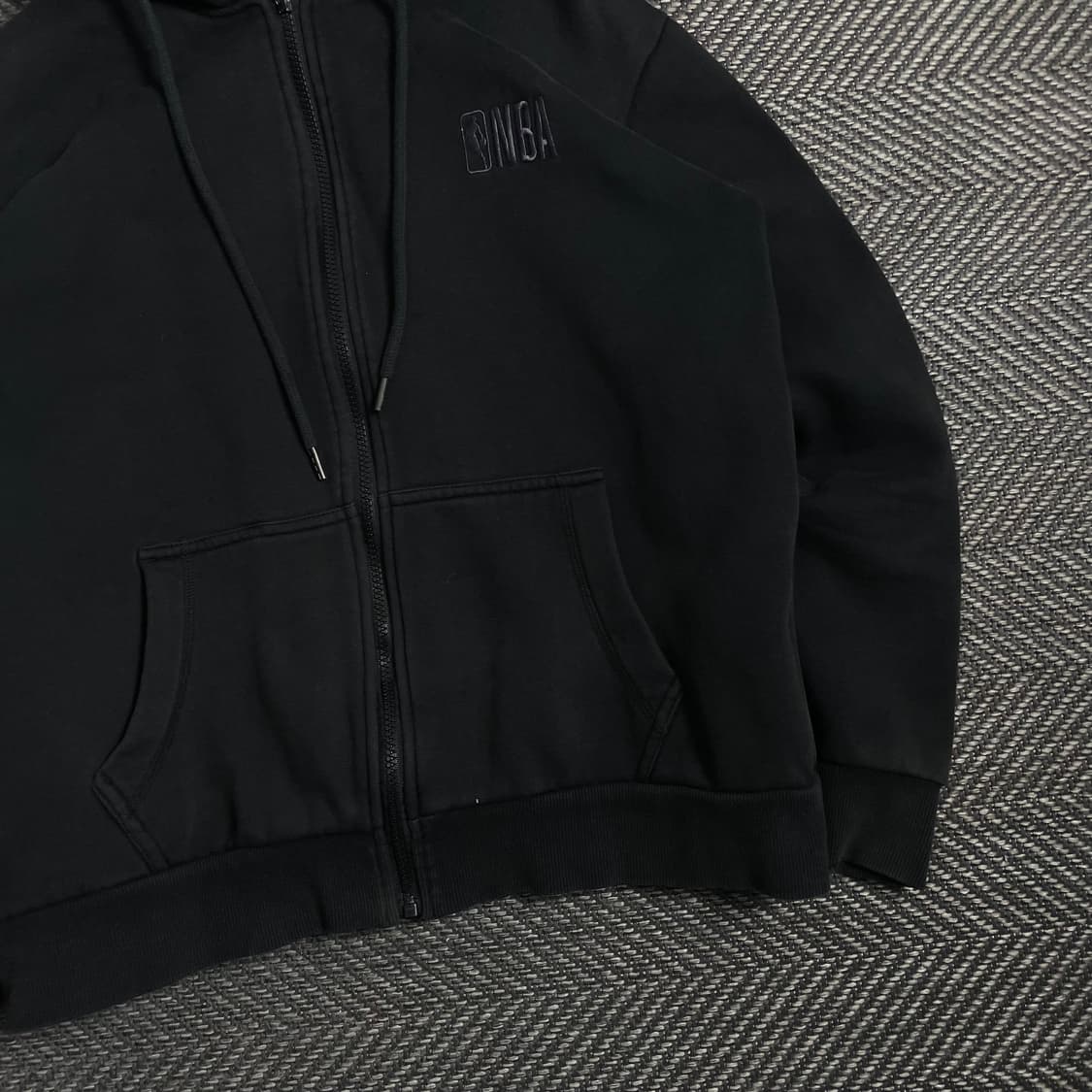 NBA 자수로고 양털 후드집업 블랙o 4772 상품이미지2