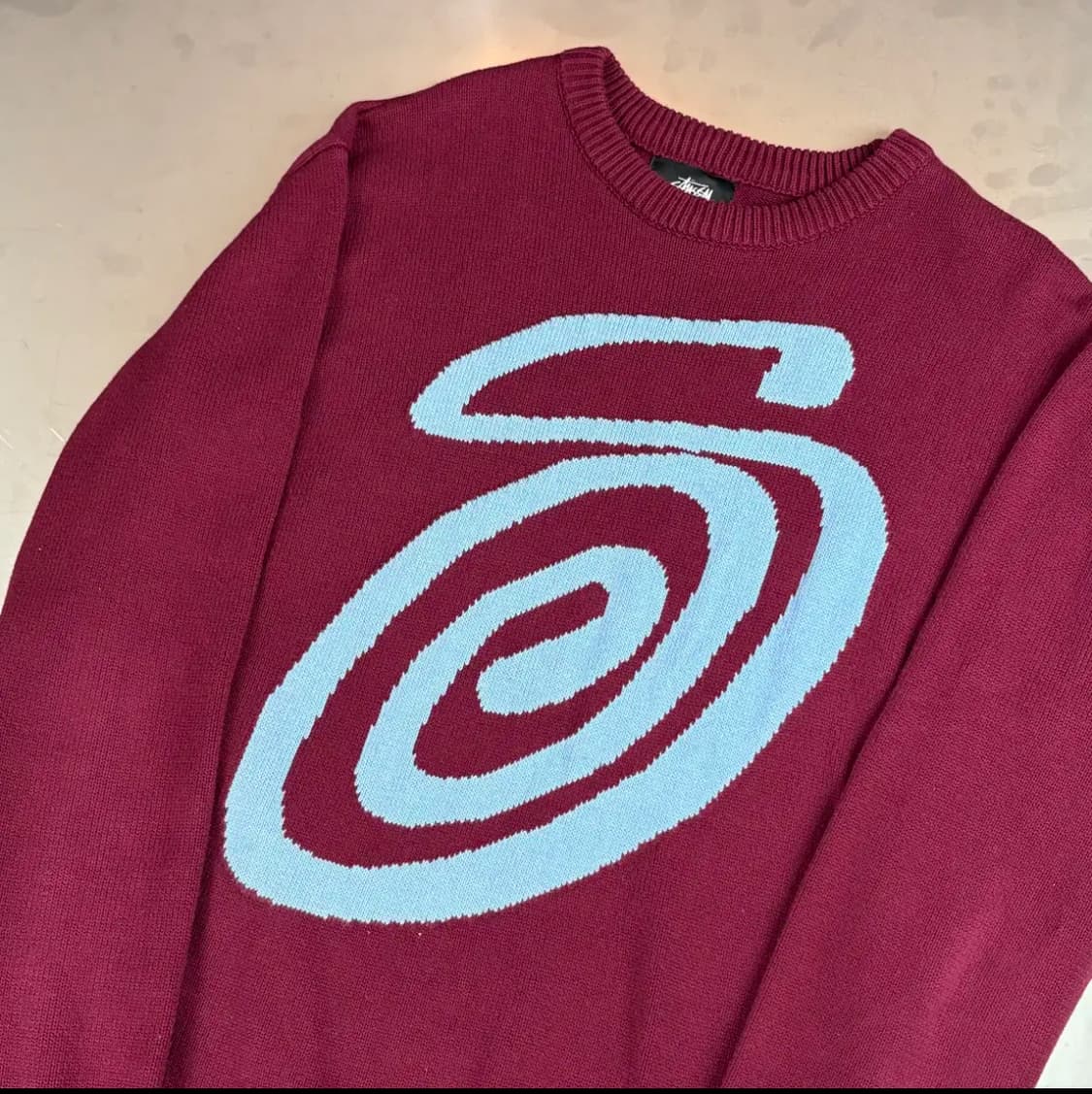 스투시 컬리 S 자수 니트 상품이미지3