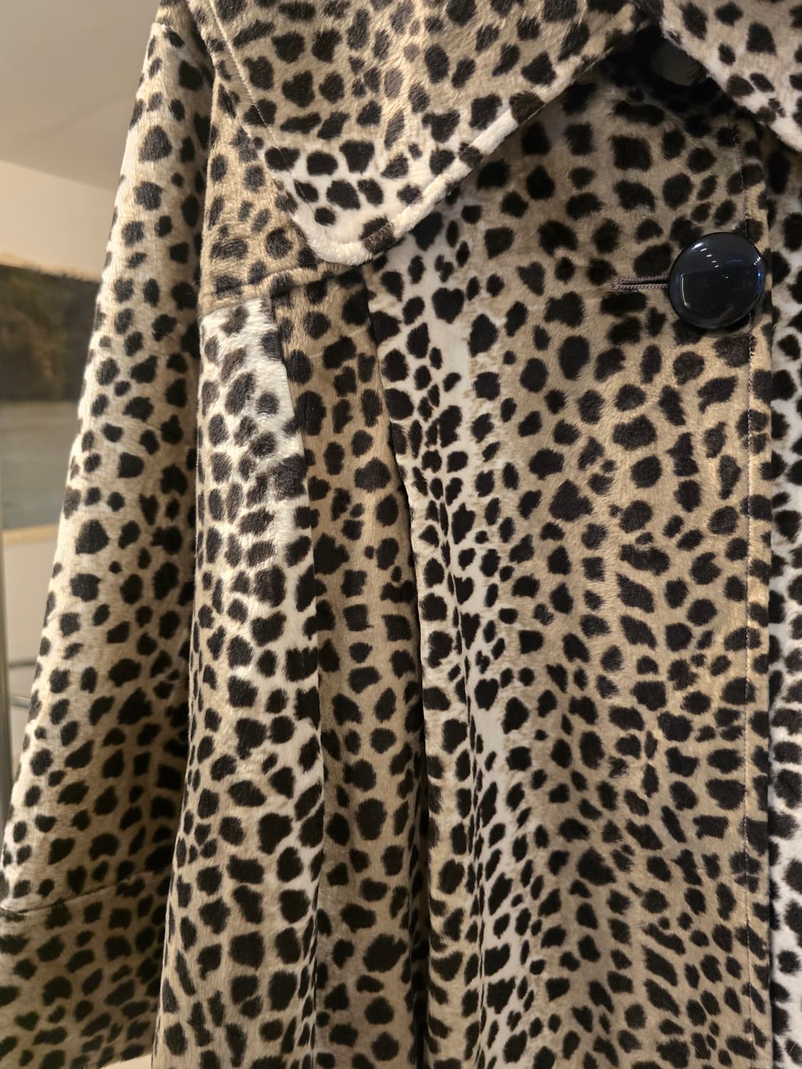 레오파드 패턴 케이프 코트 상품이미지6