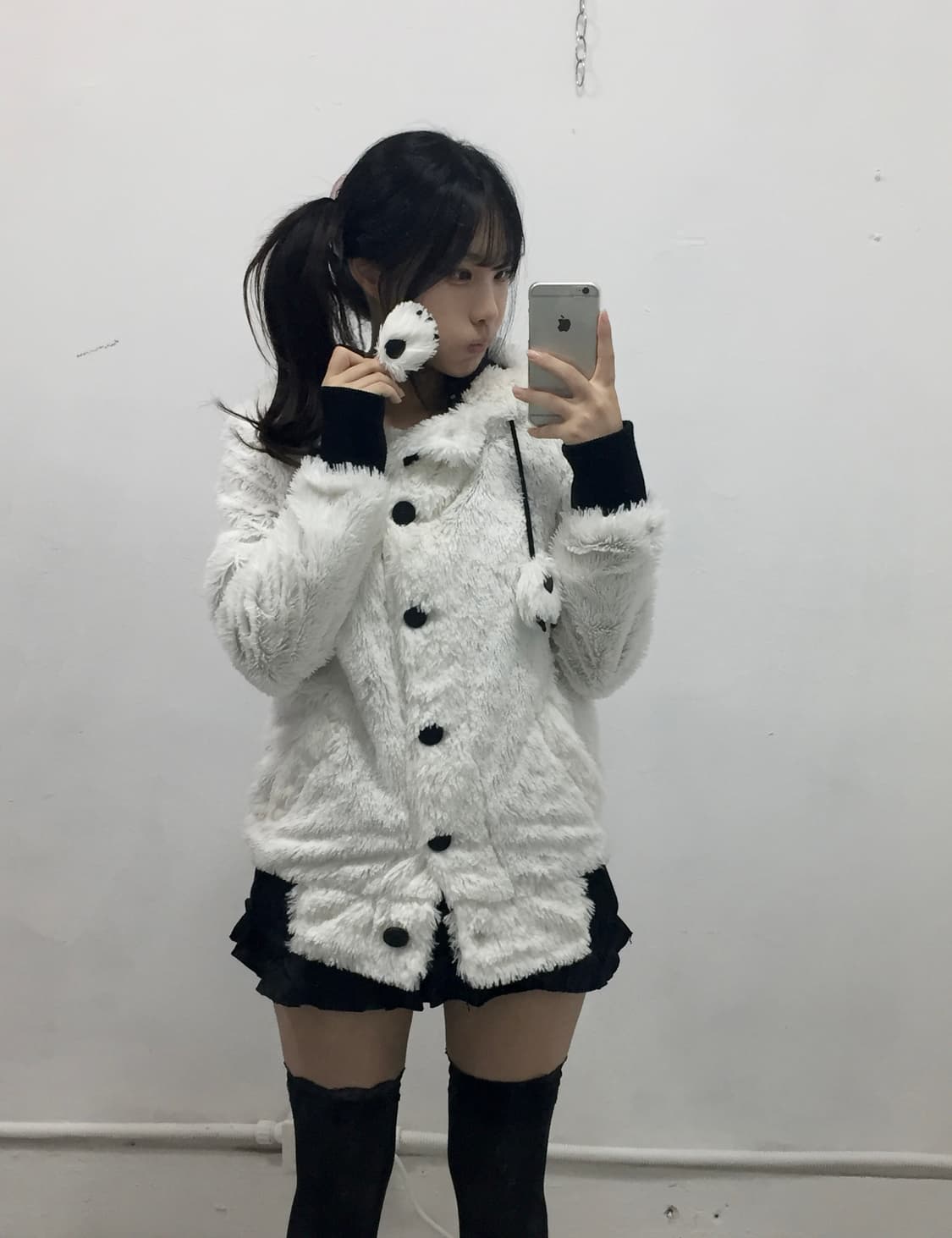 [ROCKIN BEAR] 락킹베어 쿠마미미 펑크 폭닥 퍼 후리스 상품이미지2