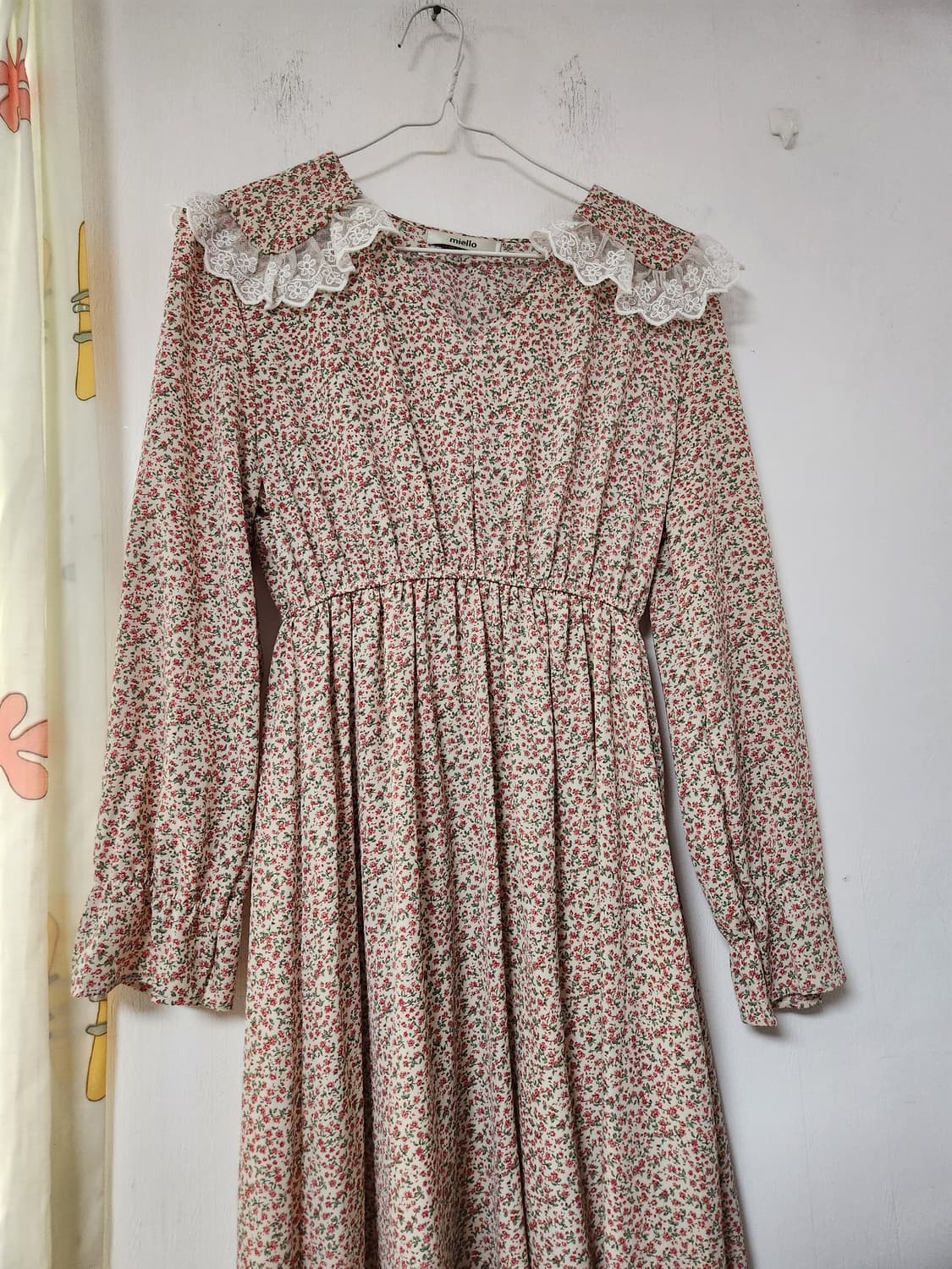 miello 플라워 레이스 카라 롱 원피스F 상품이미지3