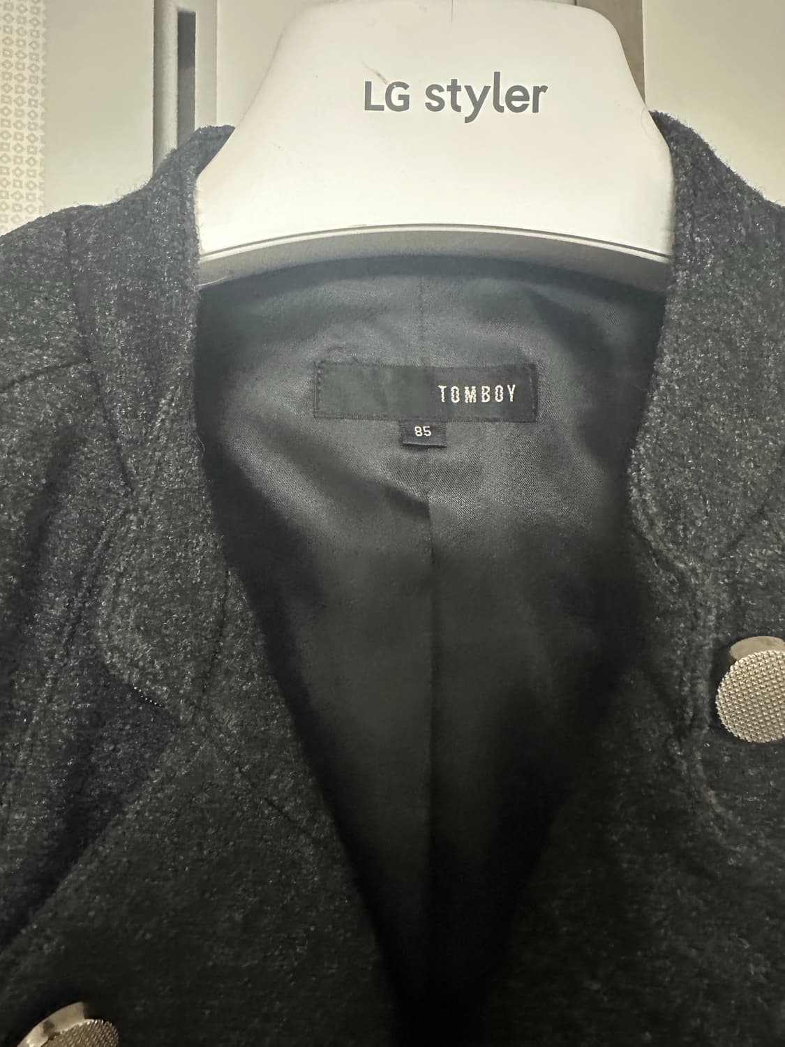 톰보이 여성 그레이 울 혼방 라이더 자켓 55 상품이미지3