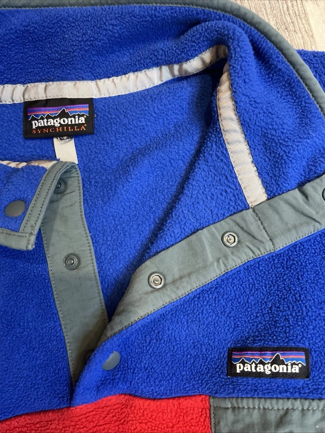 21FW 파타고니아 신칠라 스냅-T 로얄블루/레드 상품이미지2