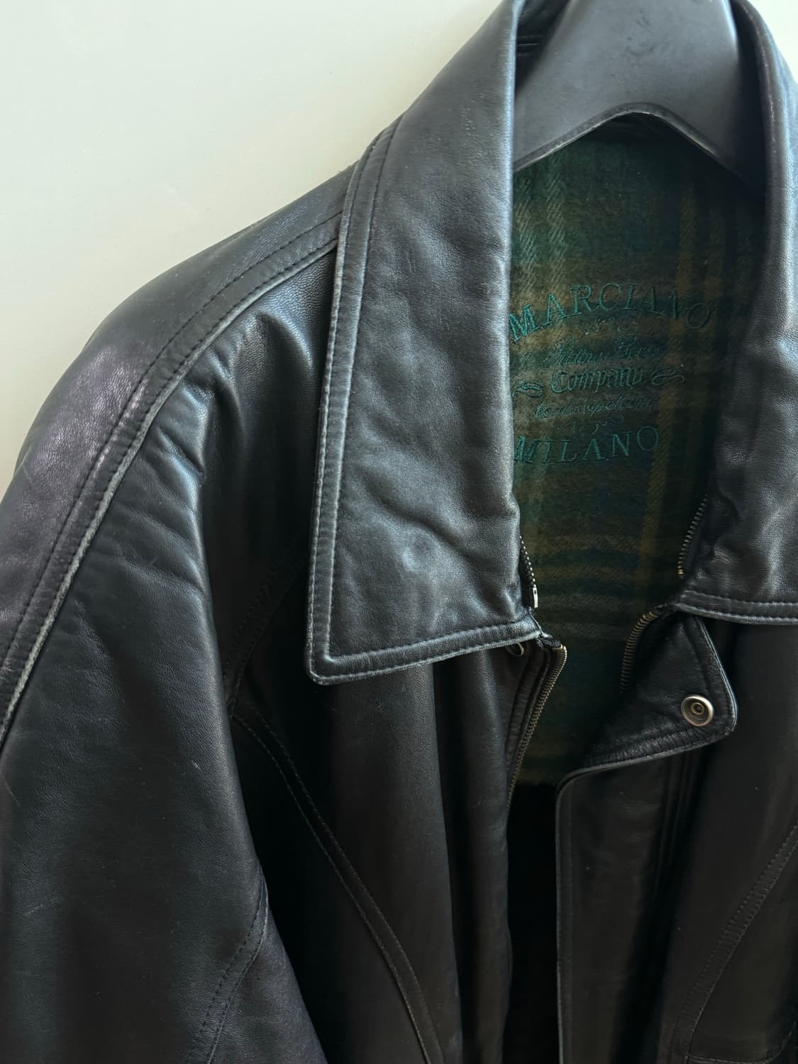 빈티지 레더 자켓 가죽 자켓 블랙 상품이미지5