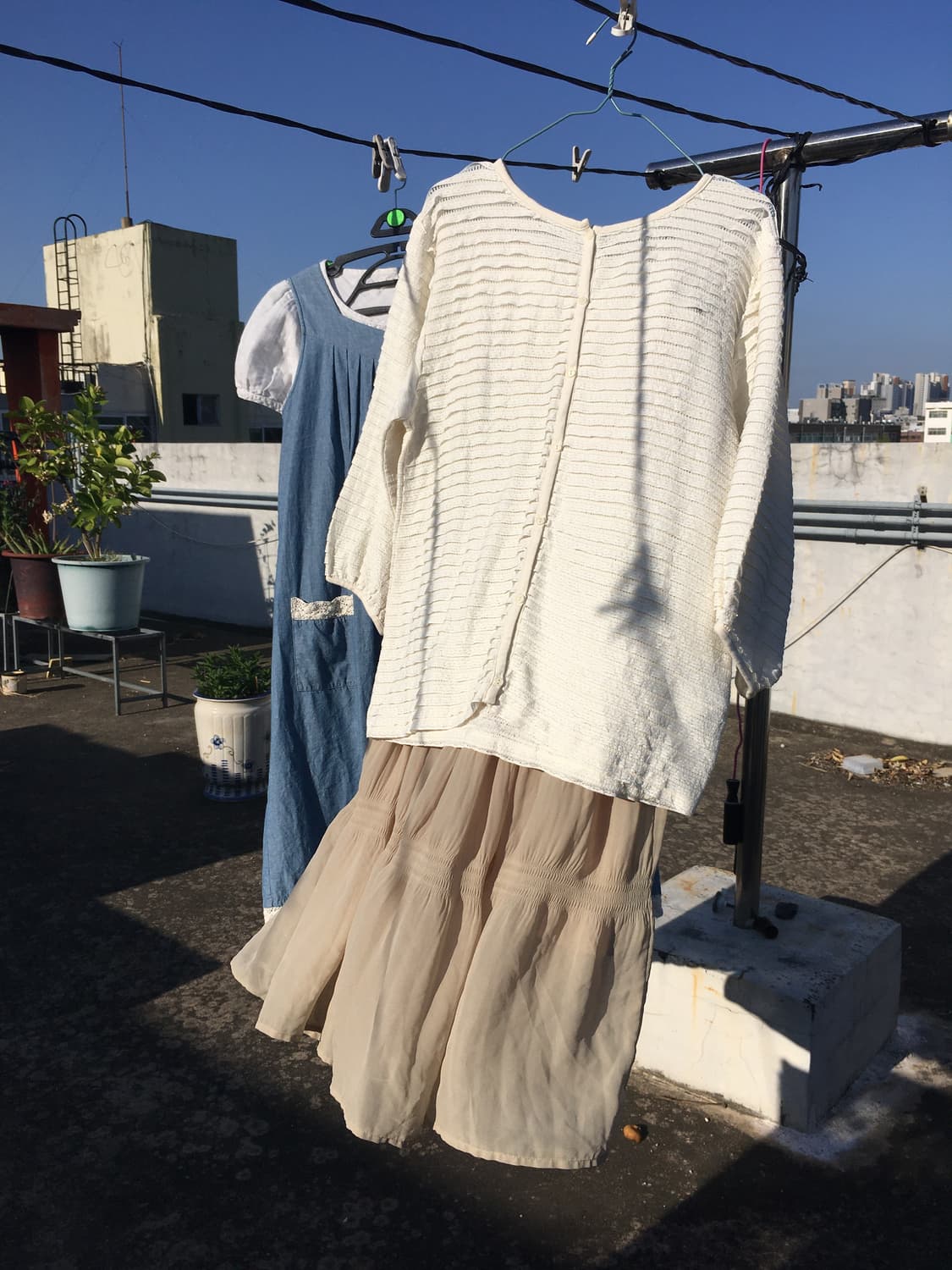 일본빈티지 코디세트 레이스 가디건 캉캉스커트 베이지 아이보리 사만사모스2 상품이미지6