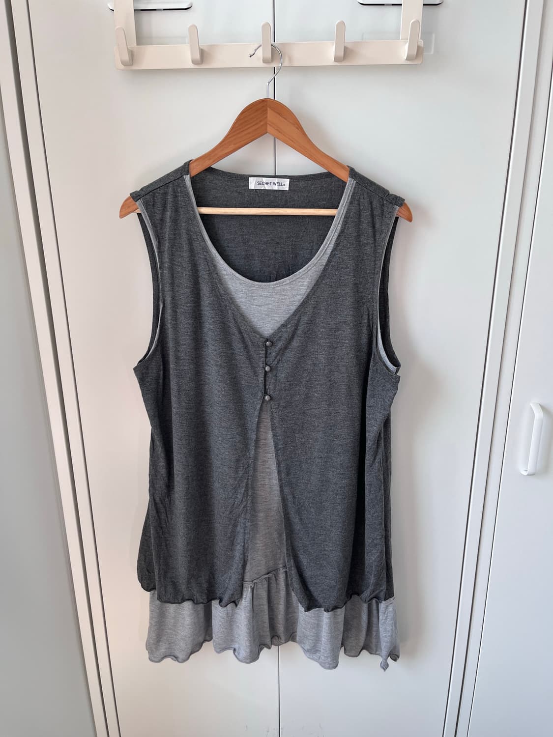 Secret well 그레이 바선생 레이어드 원피스 상품이미지5