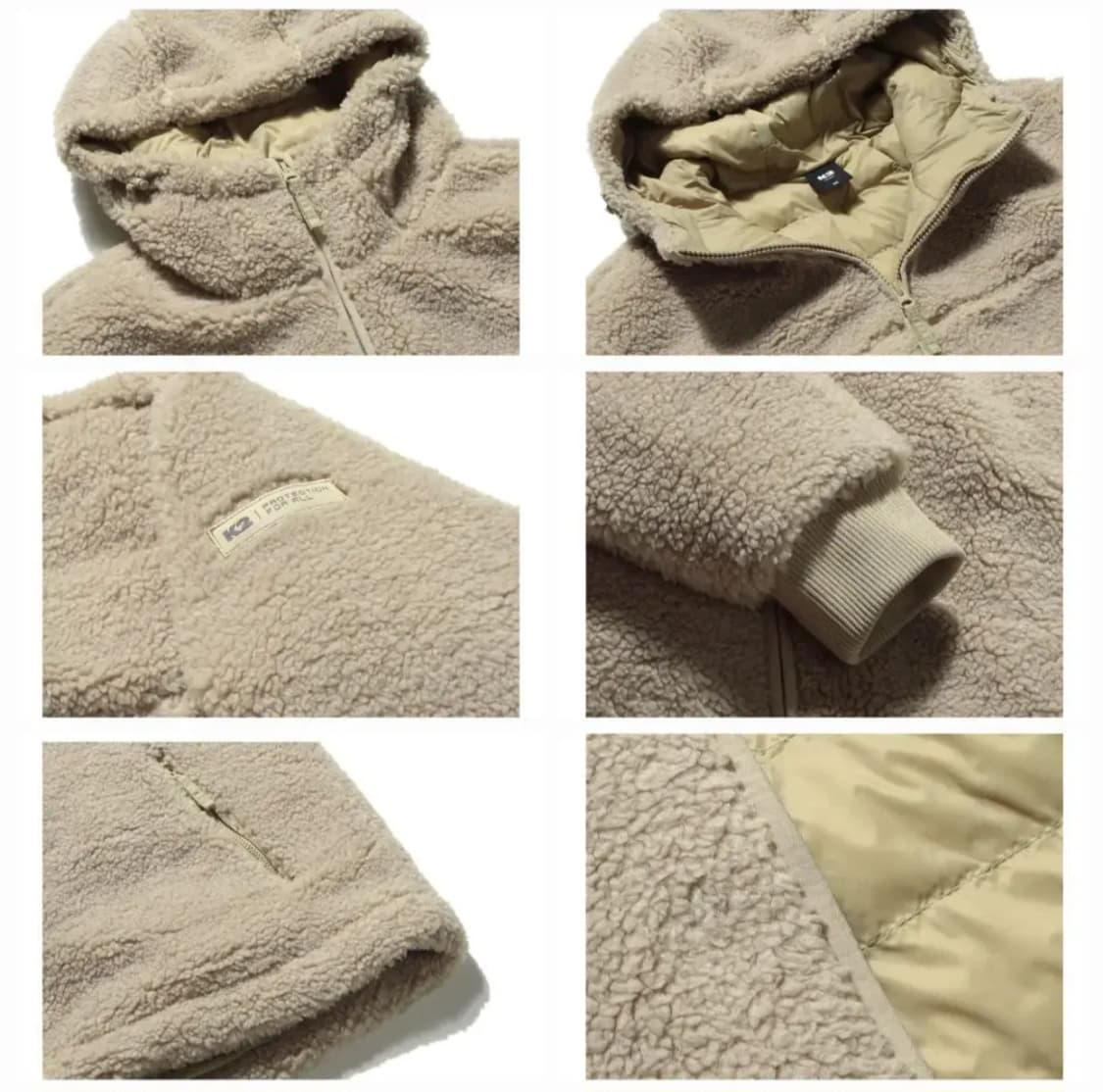 [새제품] K2 뽀글이 양털 후리스 공용95,100,105(블랙,베이지) 상품이미지9