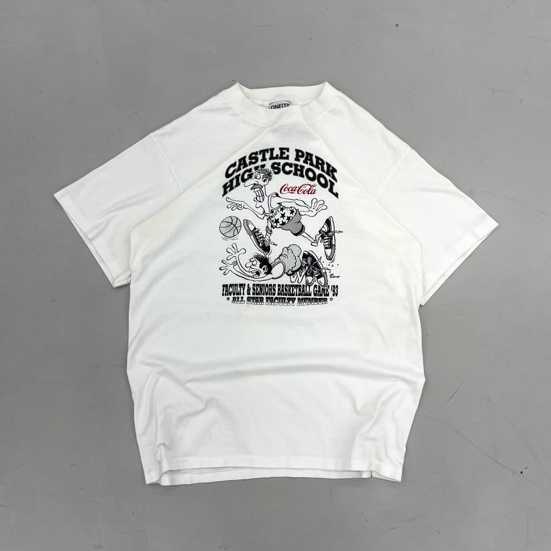 90s 싱글스티치 코카콜라 하이스쿨 올스타 베스킷볼 빈티지 반팔 티셔츠 상품이미지1