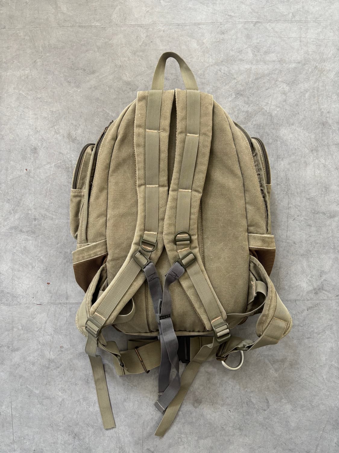 Diesel 디젤 90s 캔버스 레더 밀리터리 백팩  상품이미지7